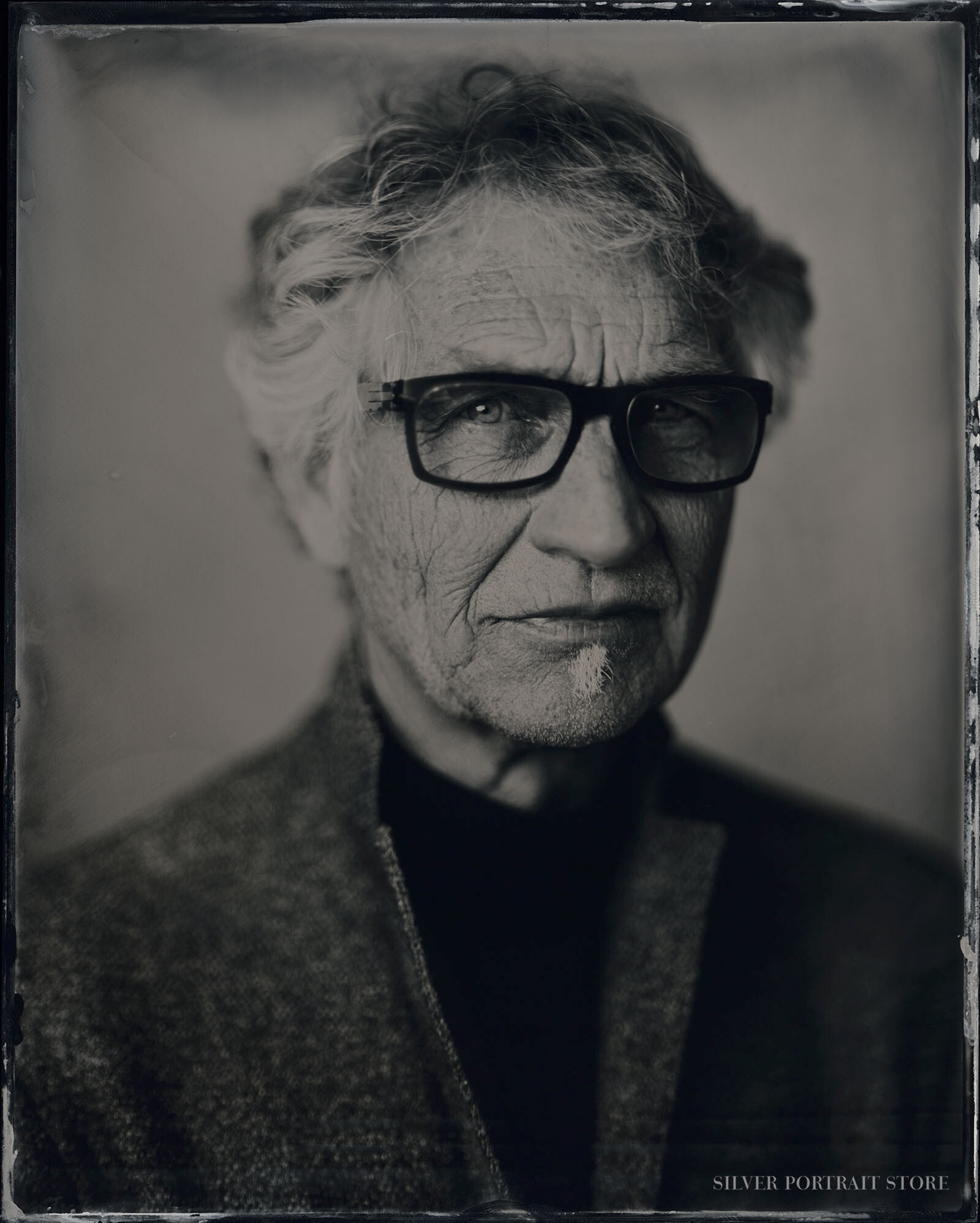Gijs-Silver Portrait Store-Scan from Wet plate collodion-Tintype 20 x 25 cm. Lokatie PTA/Realisme Beurs.