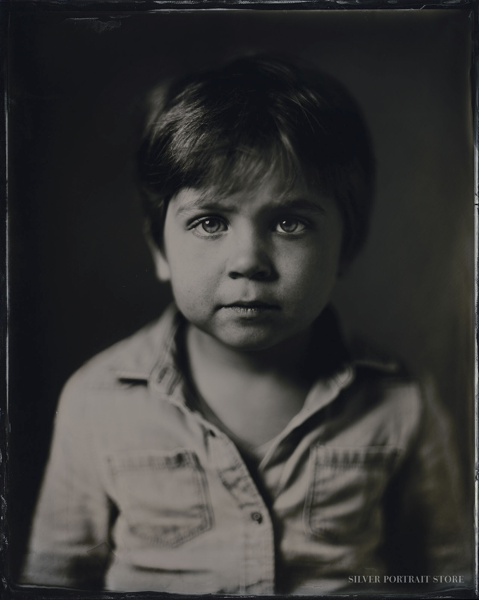 Mees-Silver Portrait Store-Scan from Wet plate collodion-Tintype 20 x 25 cm.