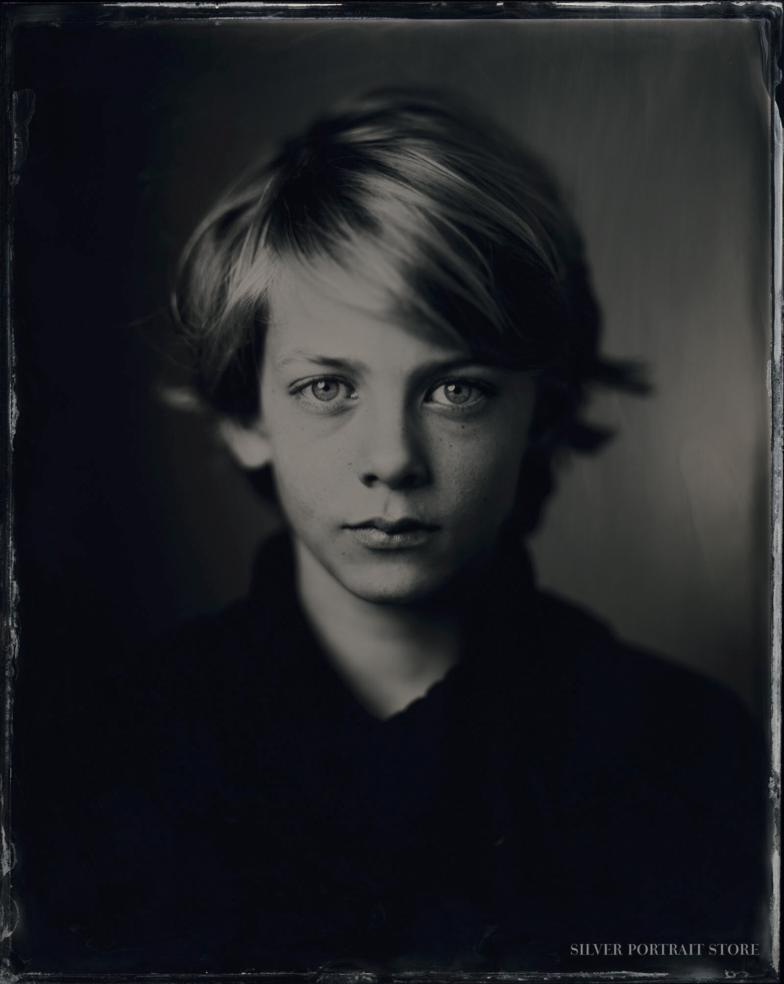 Pepijn-Silver Portrait Store-Scan from Wet plate collodion-Tintype 20 x 25 cm.