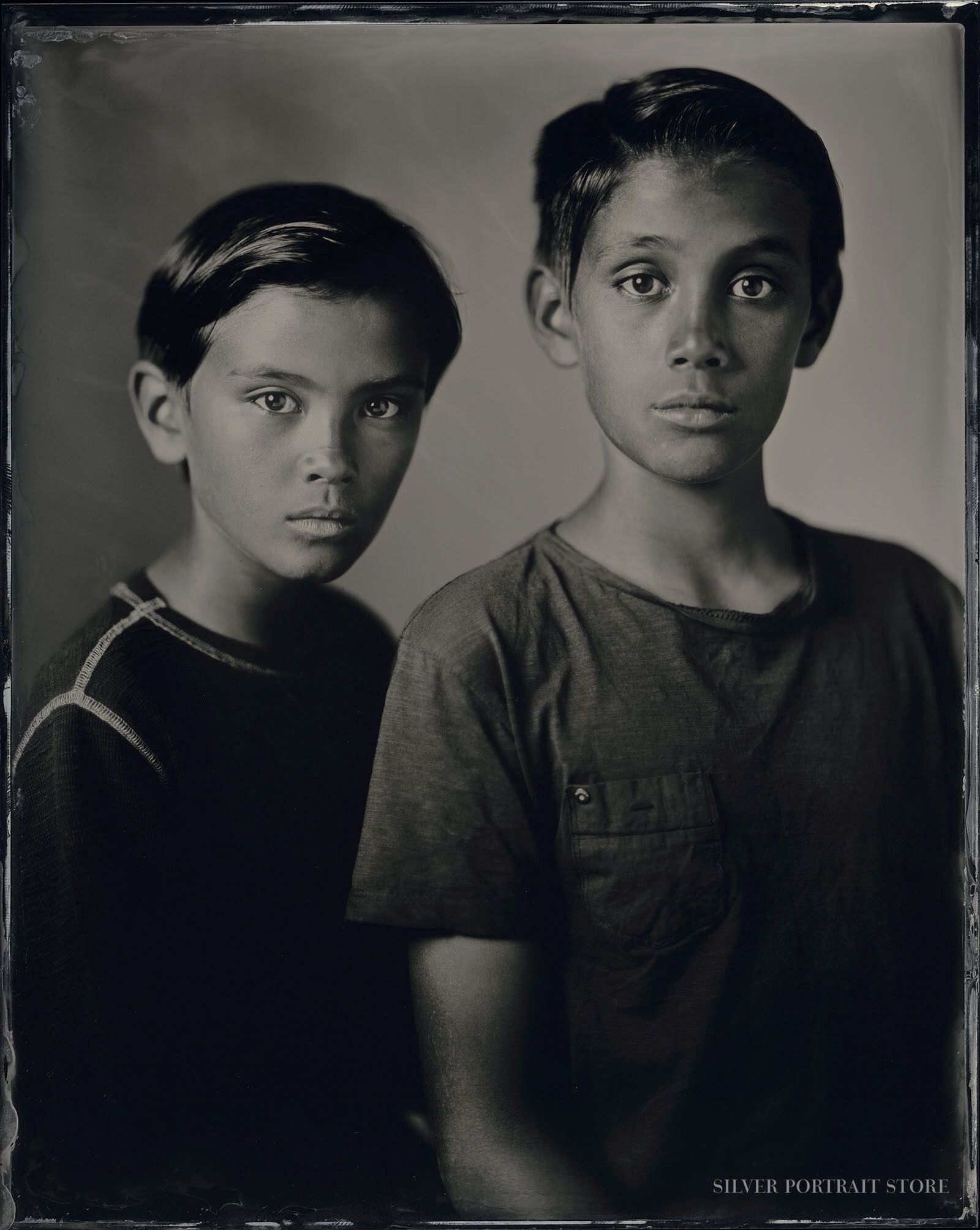 Diego & Santino-Silver Portrait Store-Scan from Wet plate collodion-Tintype 20 x 25 cm.