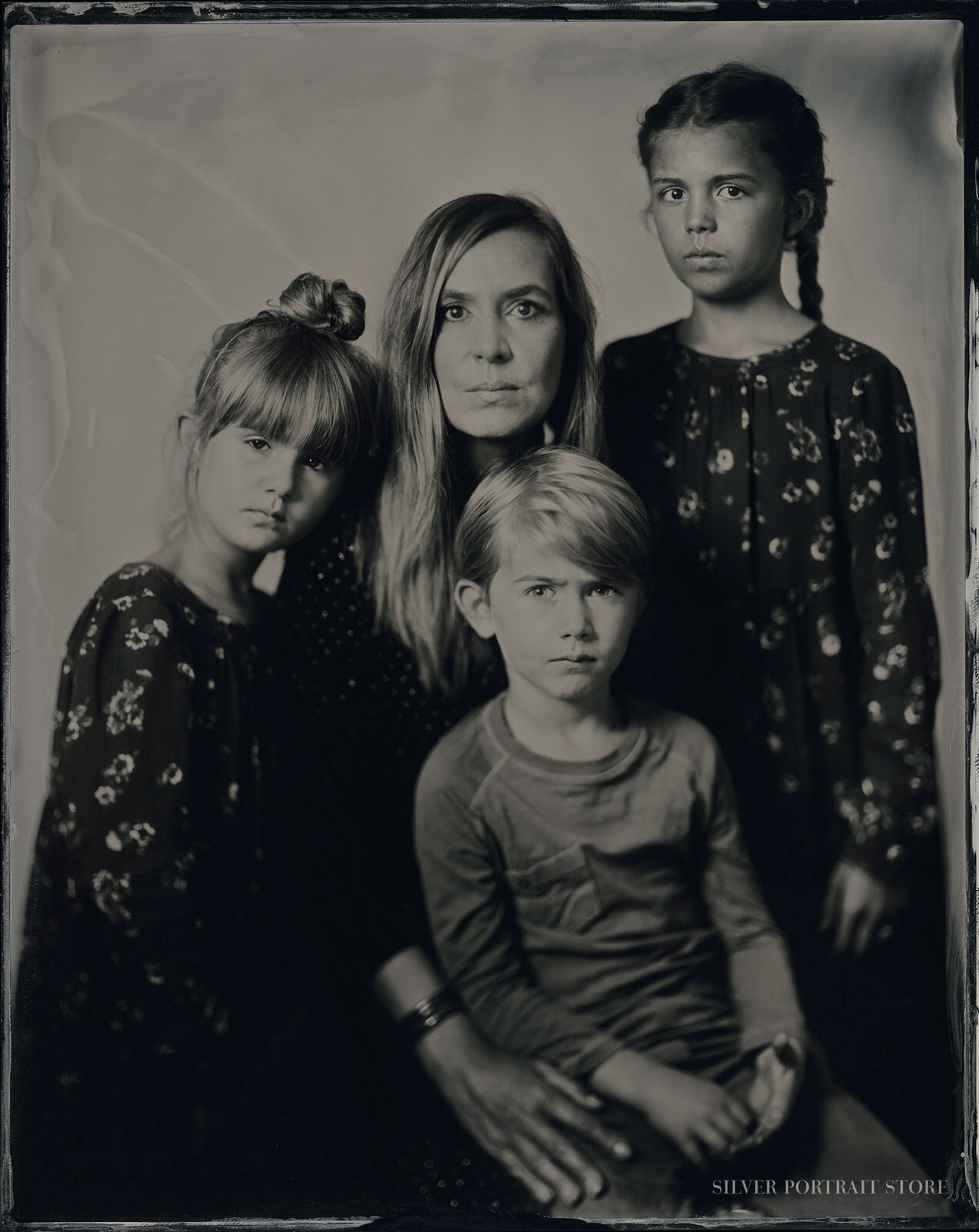 Badass Family-Silver Portrait Store-Scan from Wet plate collodion-Tintype 20 x 25 cm