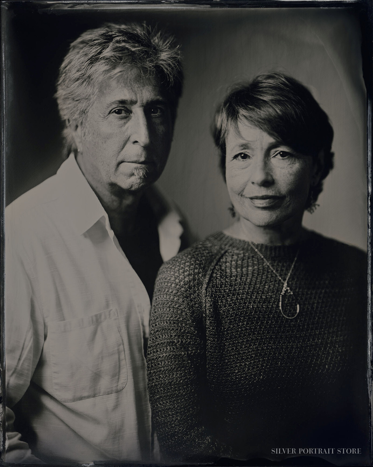 Janet & Patrick-Silver Portrait Store-Wet plate collodion-Tintype 20 x 25cm.