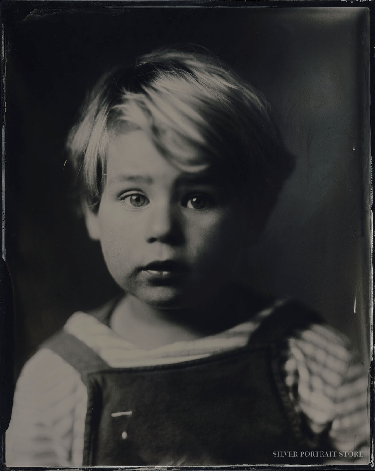 Hugo-Silver Portrait Store-scan from Wet plate collodion-Tintype 20 x 25 cm.