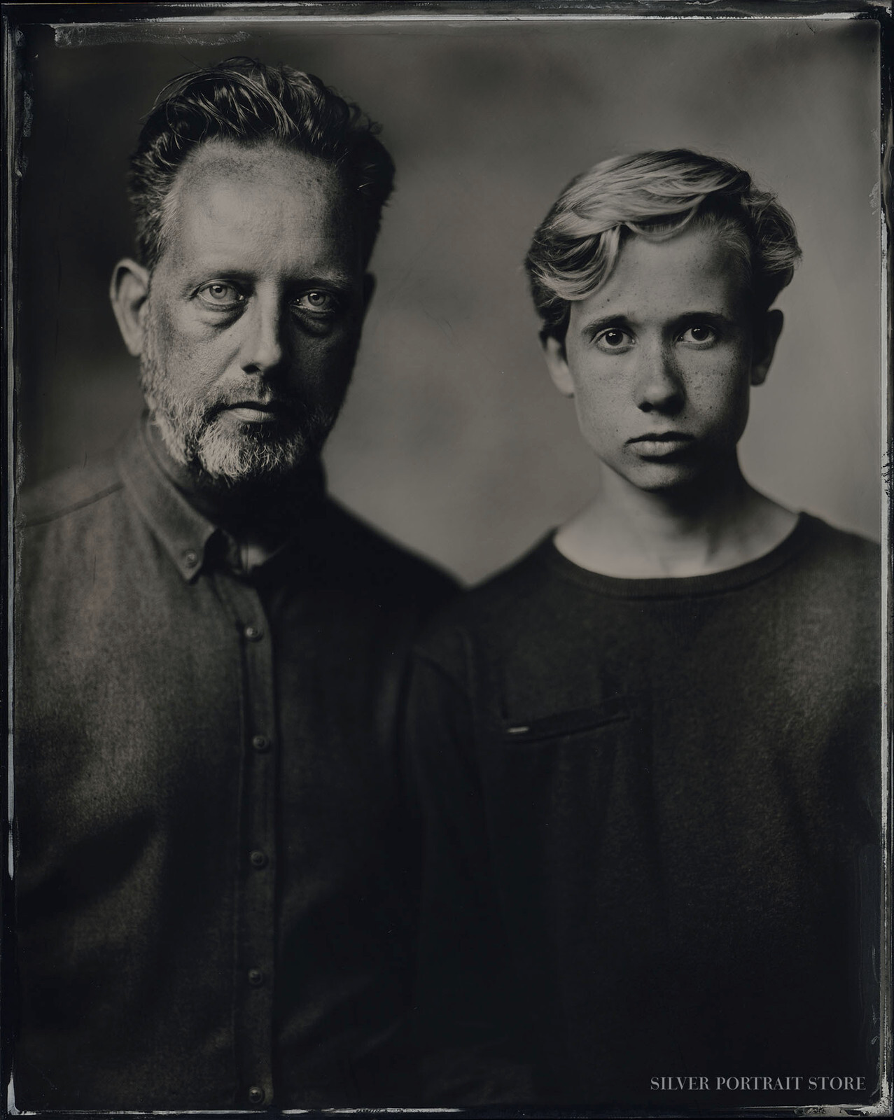 Thierry & Govert-Silver Portrait Store-scan from Wet plate collodion-Tintype 20 x 25 cm.