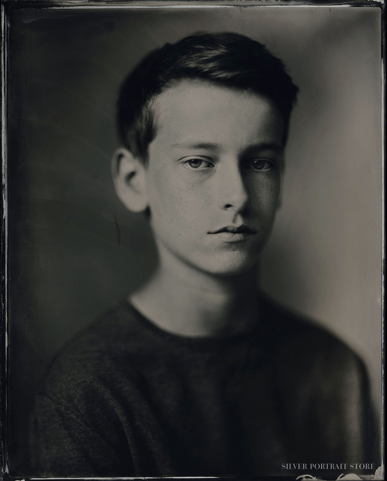 Finn-Silver Portrait Store-scan from Wet plate collodion-Tintype 20 x 25 cm.