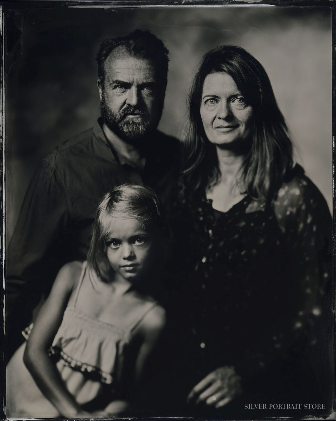 Alex, Julia & Kira-scan from Silver Portrait Store-Wet plate collodion-Tintype 20 x 25 cm.