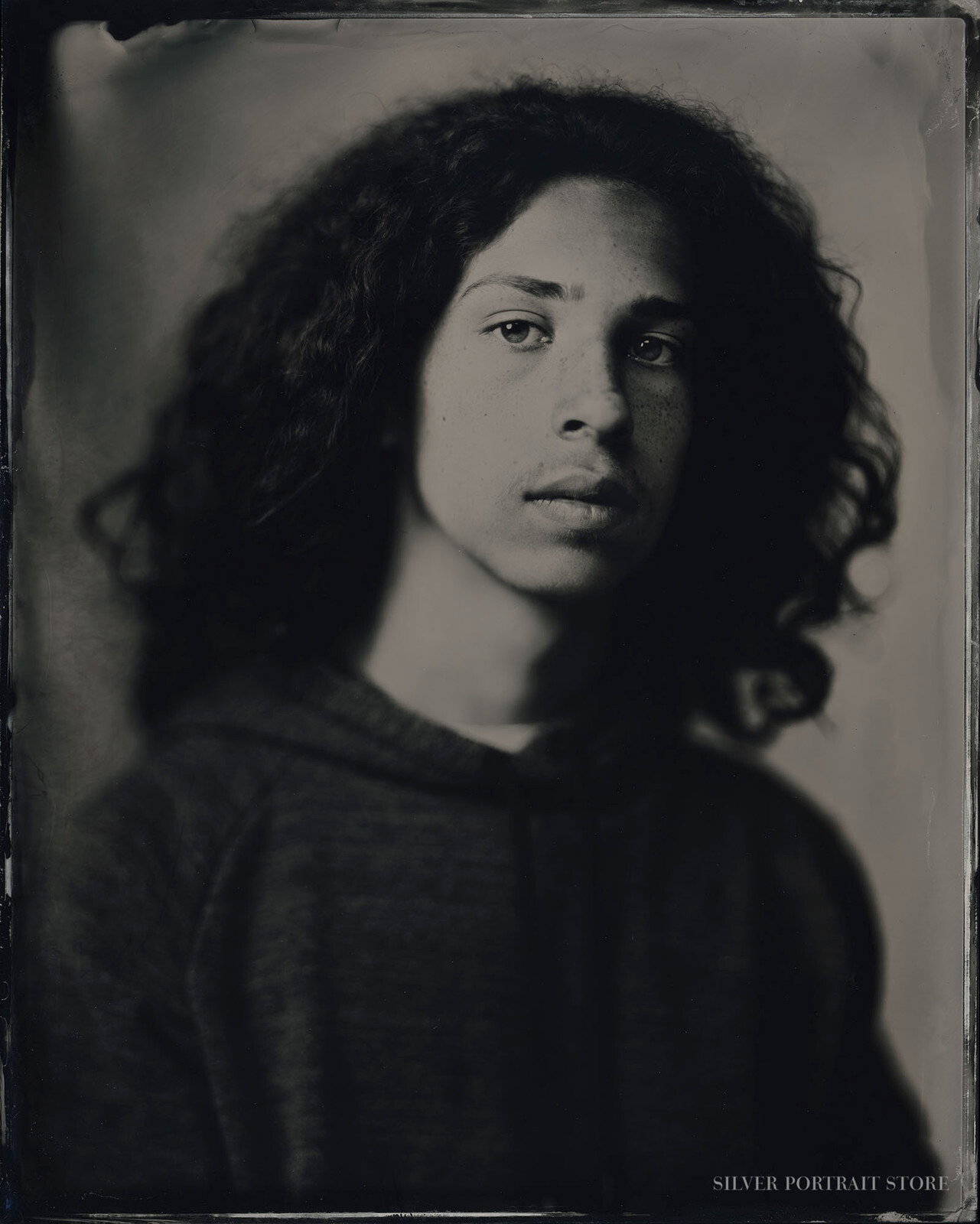 David-Silver Portrait Store-Wet plate collodion-Tintype 20 x 25 cm.