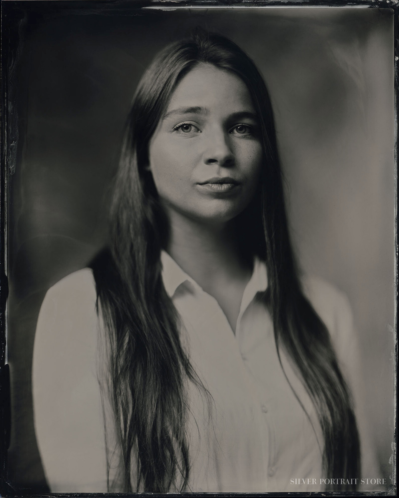 Sophie-Silver Portrait Store-scan from Wet plate collodion-Tintype 20 x 25 cm.