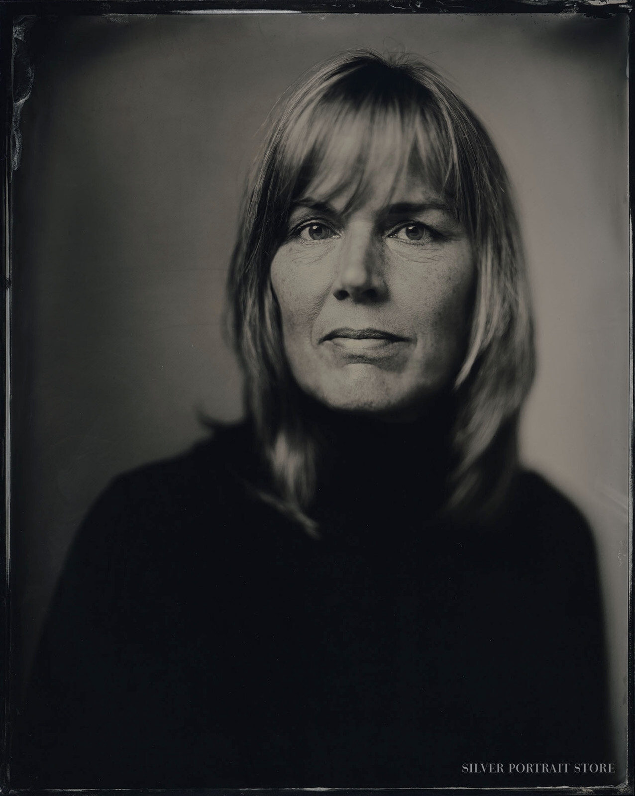 Ruth-Silver Portrait Store-scan from Wet plate collodion-Tintype 20 x 25 cm.