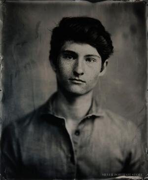 Mick -Silver Portrait Store-Wet plate collodion-Black glass Ambrotype 35 x 43 cm