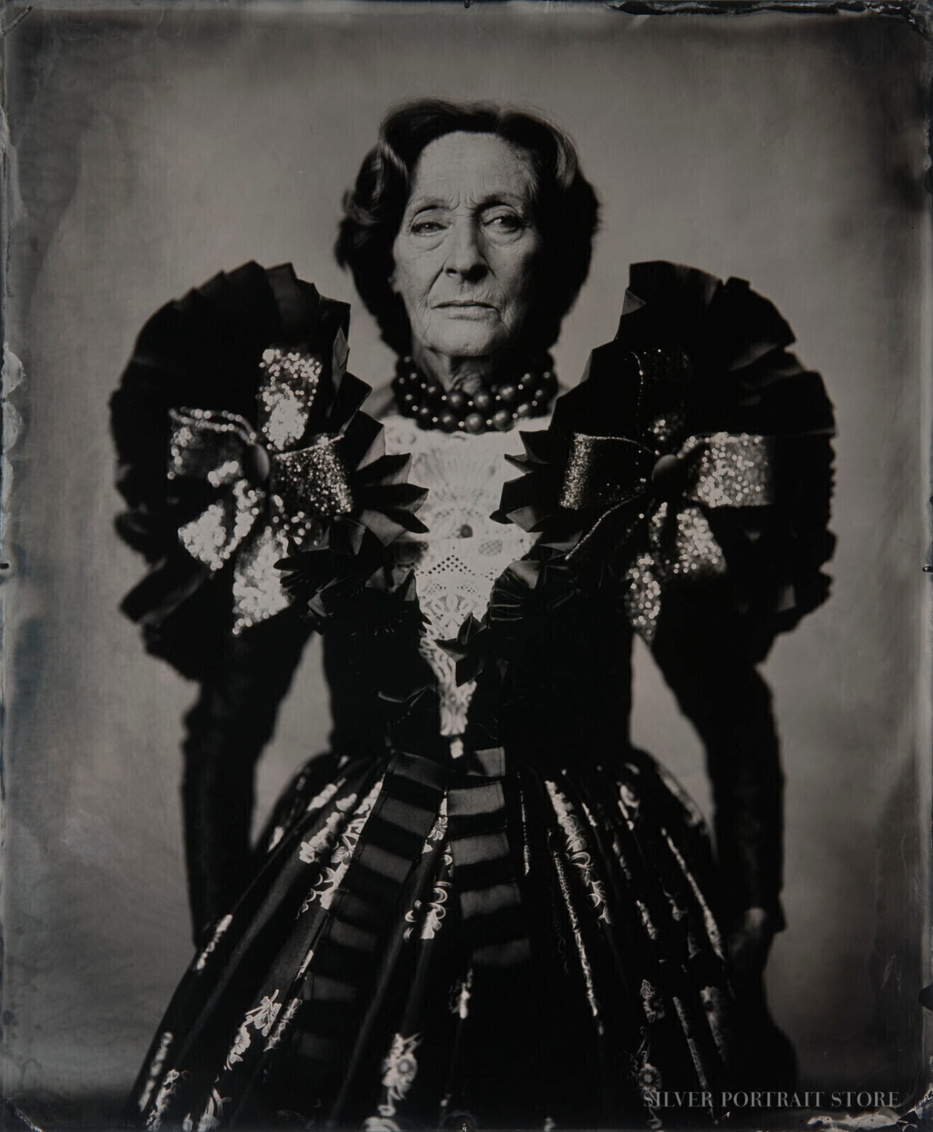 Thalassic by Edwin Oudshoorn ism Gerrie van der Klei-Silver Portrait Store - Black glass Ambrotype 35 x 43 cm 