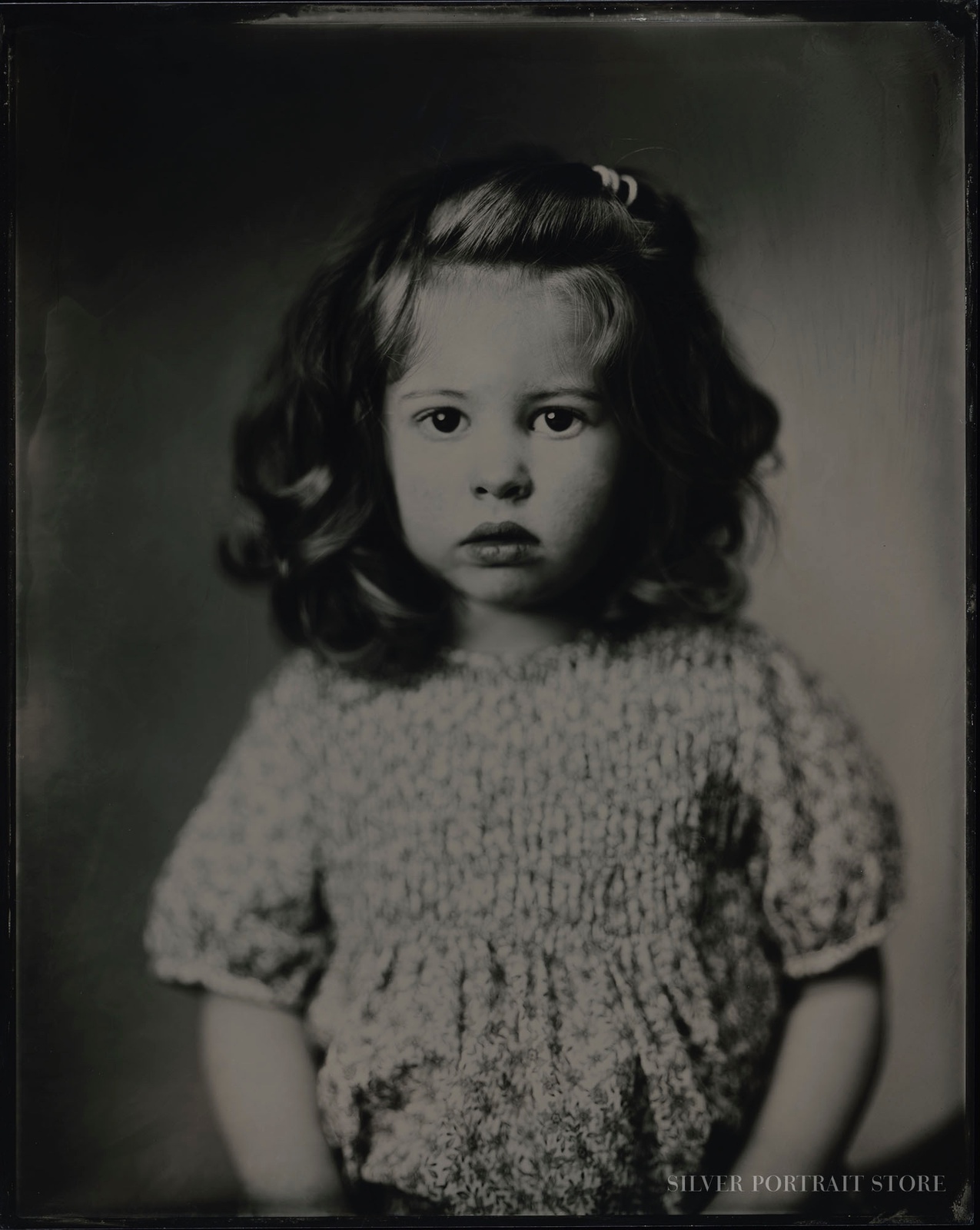 Minou-Silver Portrait Store-Wet plate collodion-Tintype 20 x 25 cm.