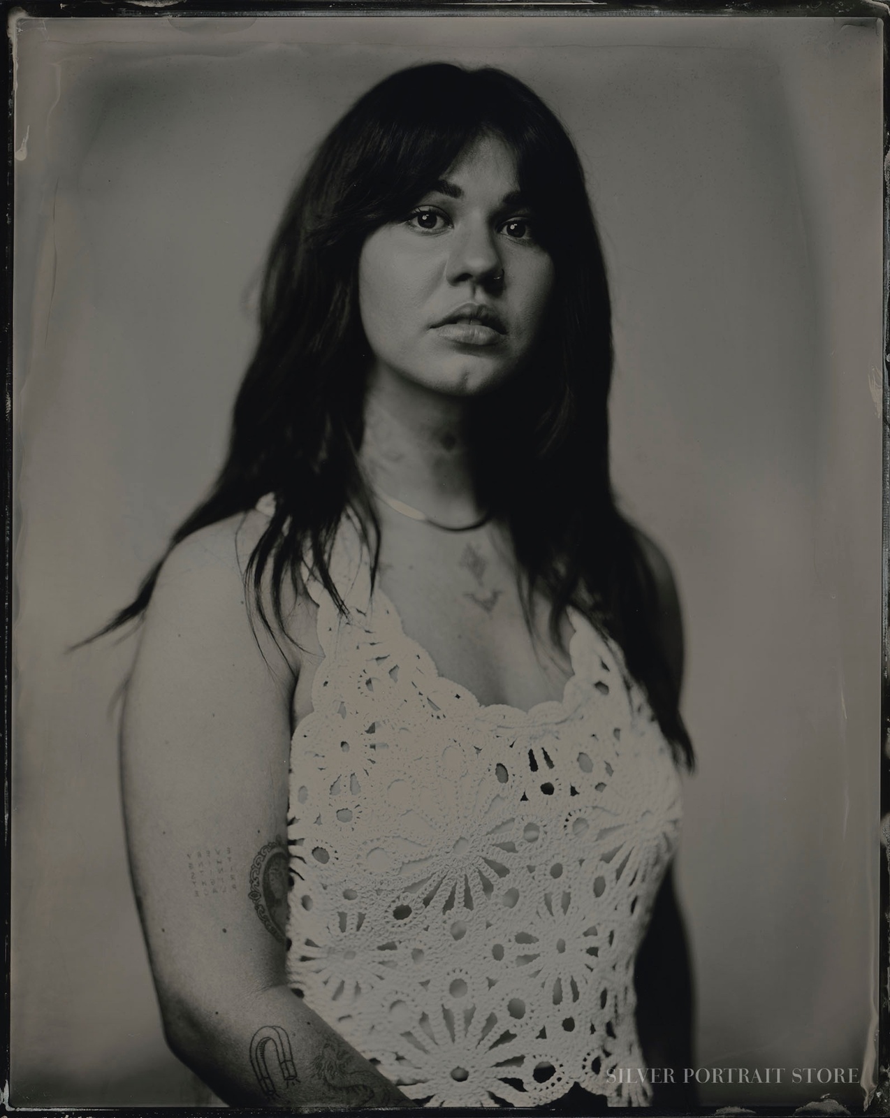 Carrie-Silver Portrait Store-Wet plate collodion-Tintype 20 x 25 cm.