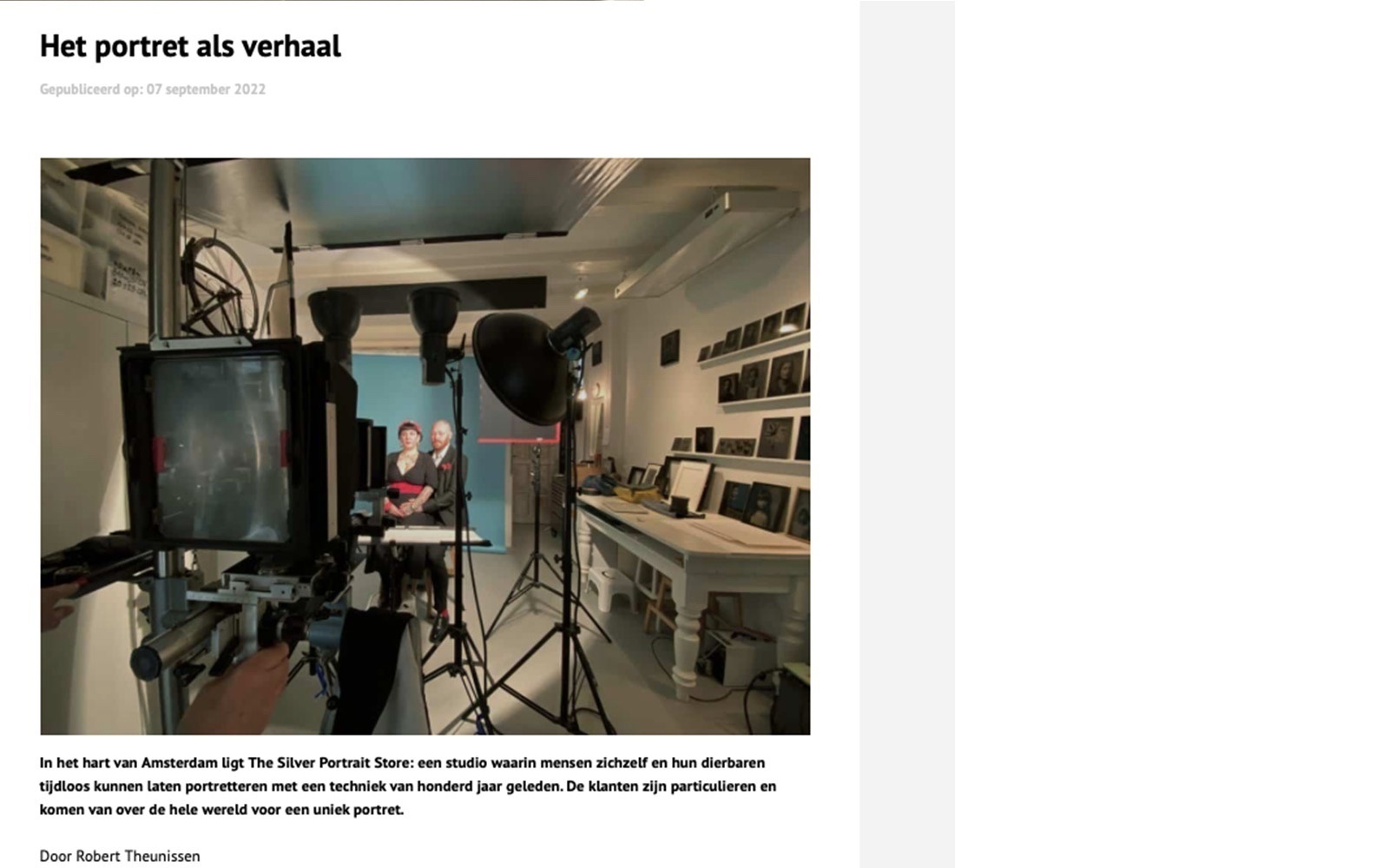 Interview Silver Portrait Store in PF Fotografie Magazine