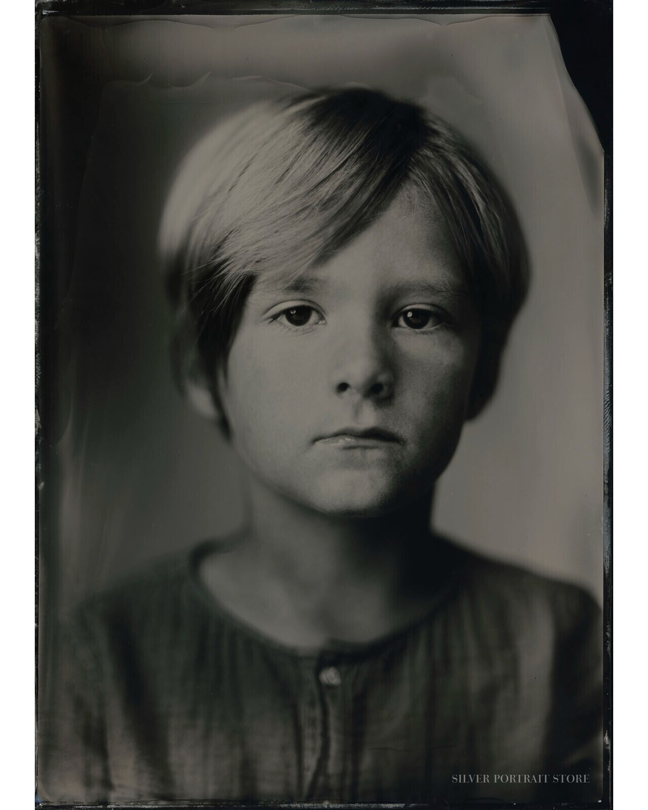 Ezra-Silver Portrait Store-Wet plate collodion Tintype 13 x 18 cm.