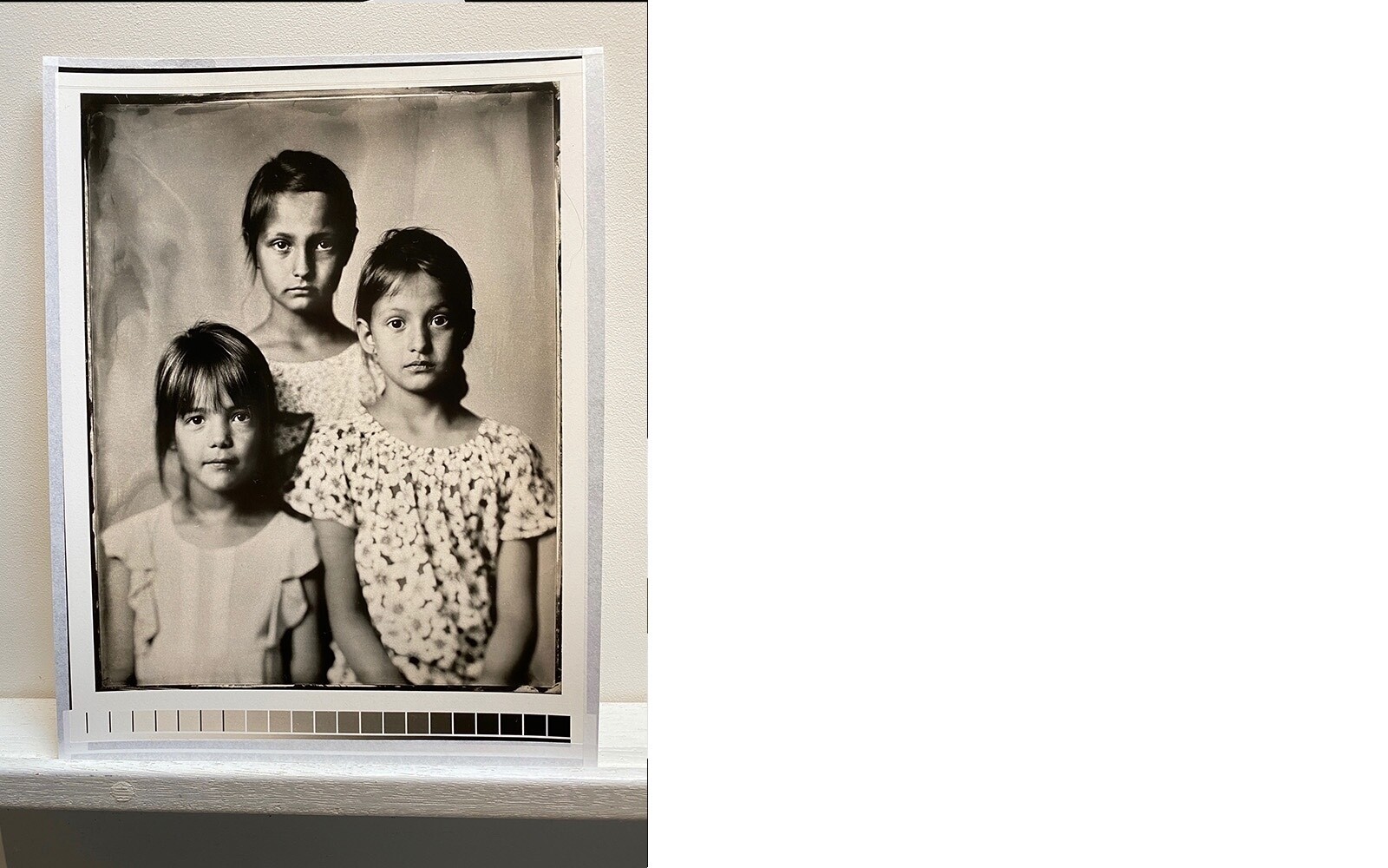 A handmade silver gelatine print of your wet plate portrait