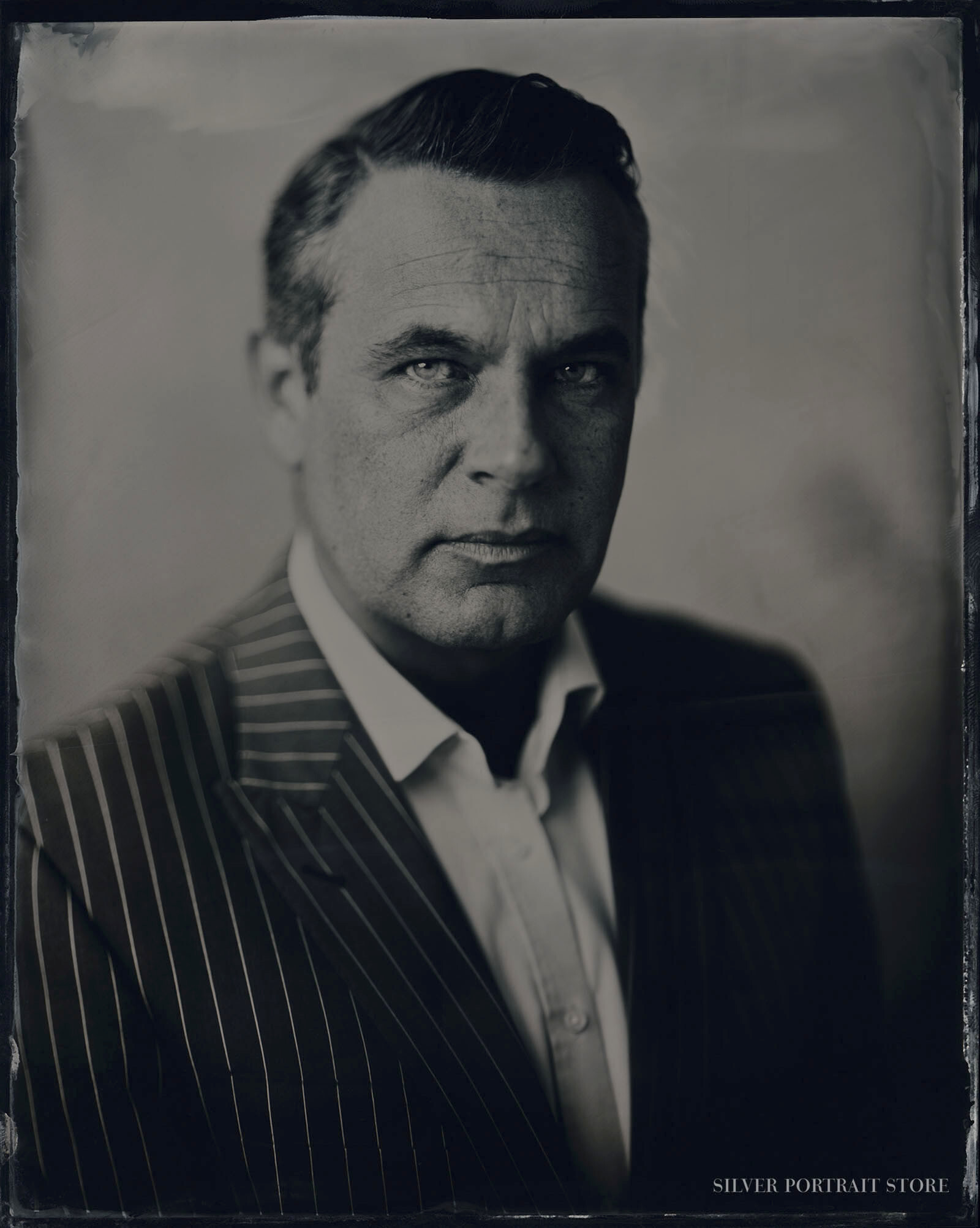 Dick-Silver Portrait Store-Scan from Wet plate collodion-Tintype 20 x 25 cm. Lokatie PTA/Realisme Beurs.