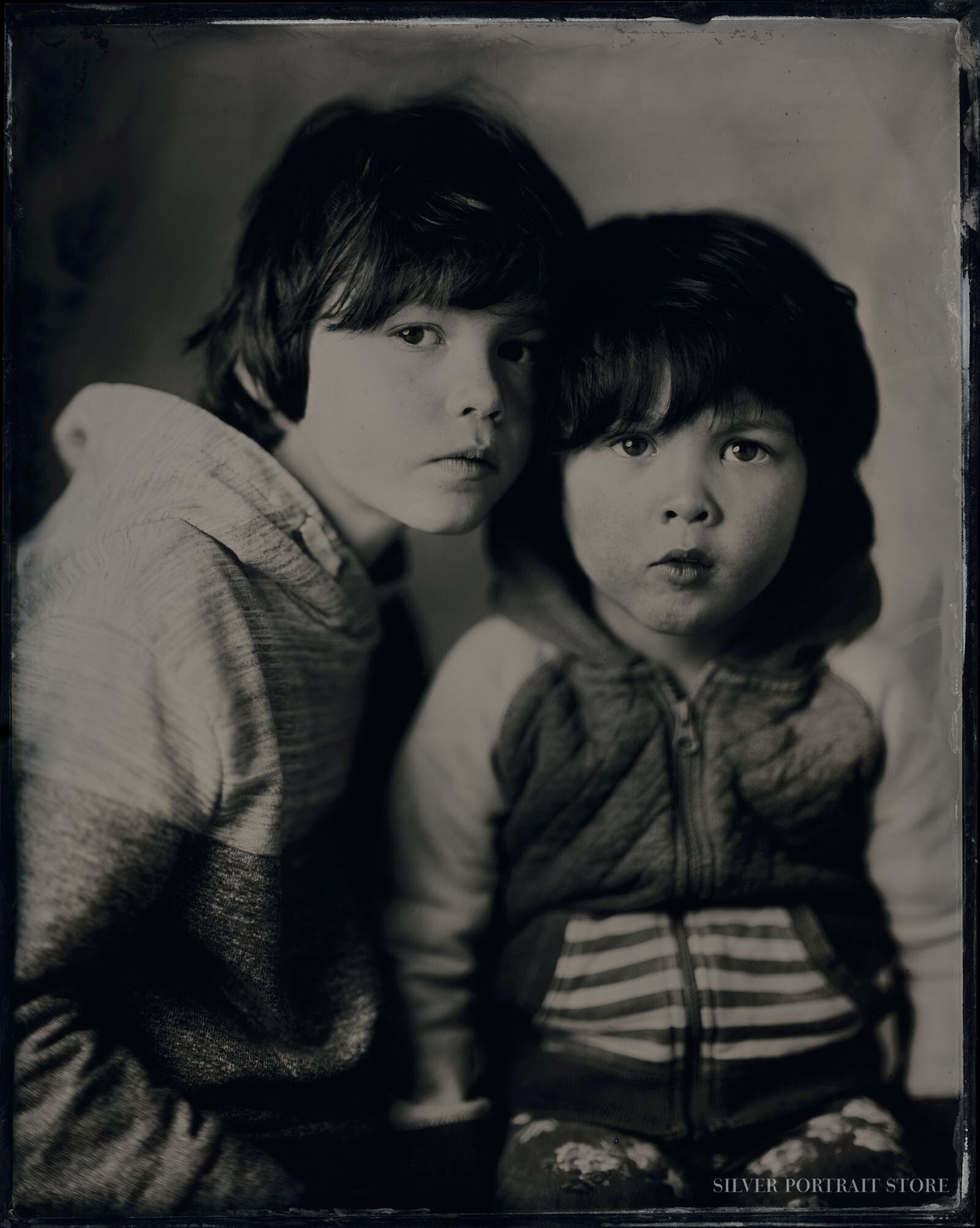 Vigo & Zed-Silver Portrait Store-Scan from Wet plate collodion-Tintype 20 x 25 cm.