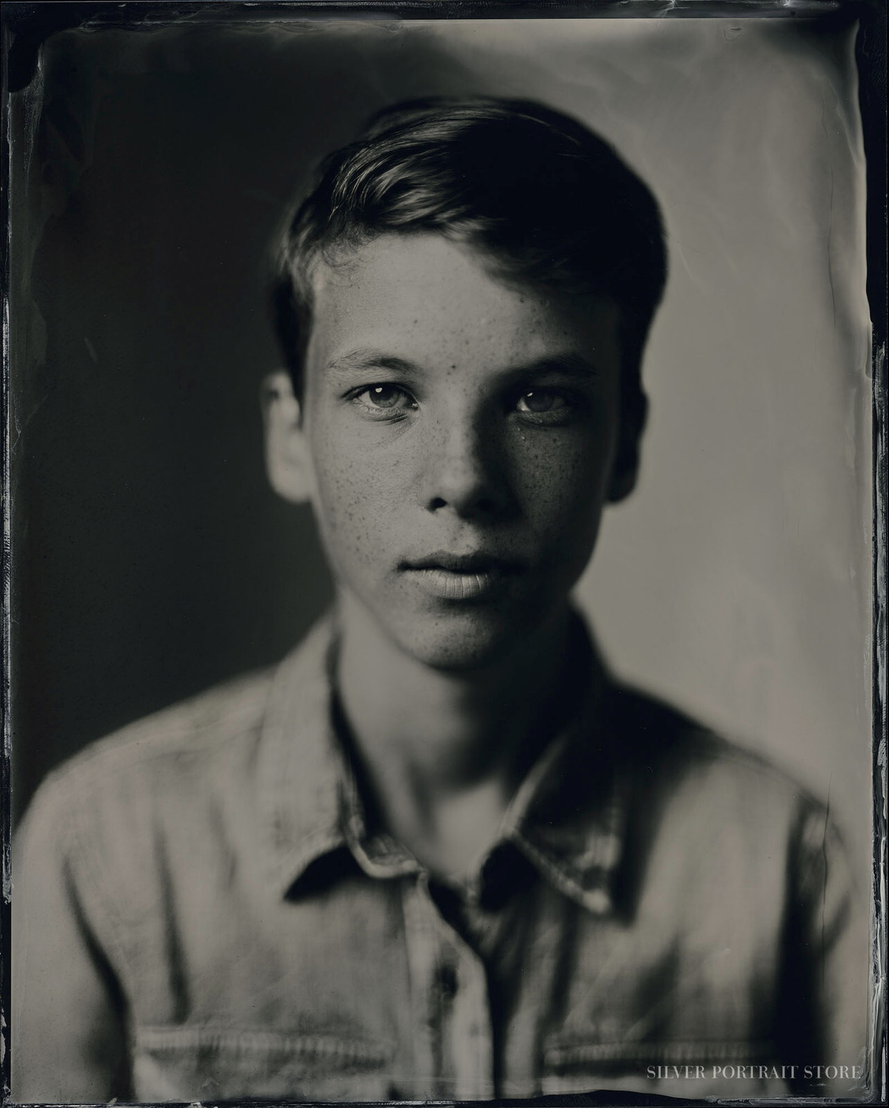 Jonas-Silver Portrait Store-Scan from Wet plate collodion-Tintype 20 x 25 cm