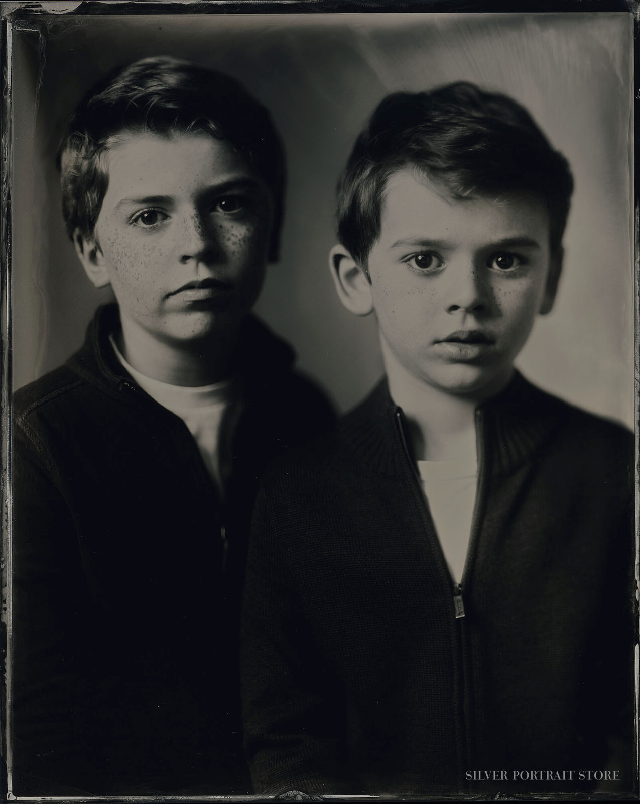 Jack & Alex-Silver Portrait Store-Wet plate collodion-Tintype 20 x 25 cm.