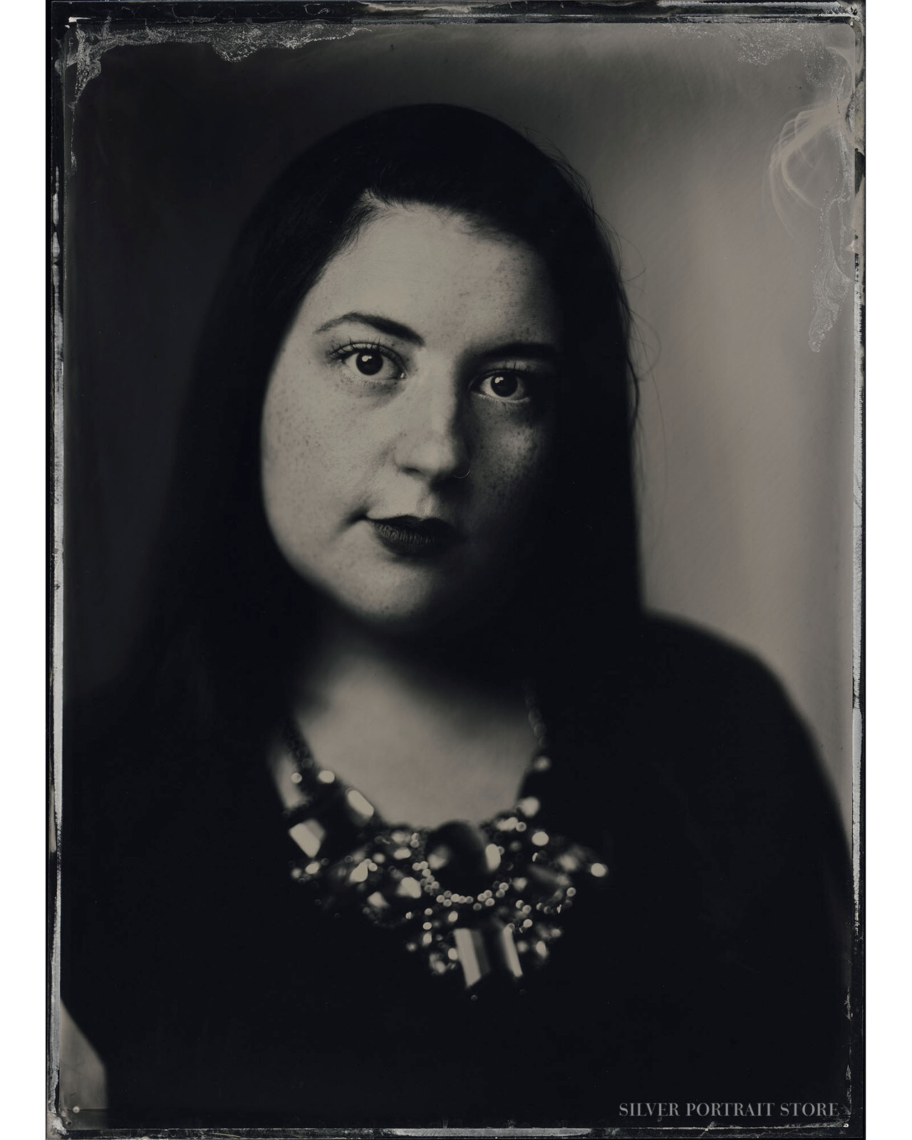 Sarah-Silver Portrait Store-scan from Wet plate collodion-Tintype 13 x 18 cm.