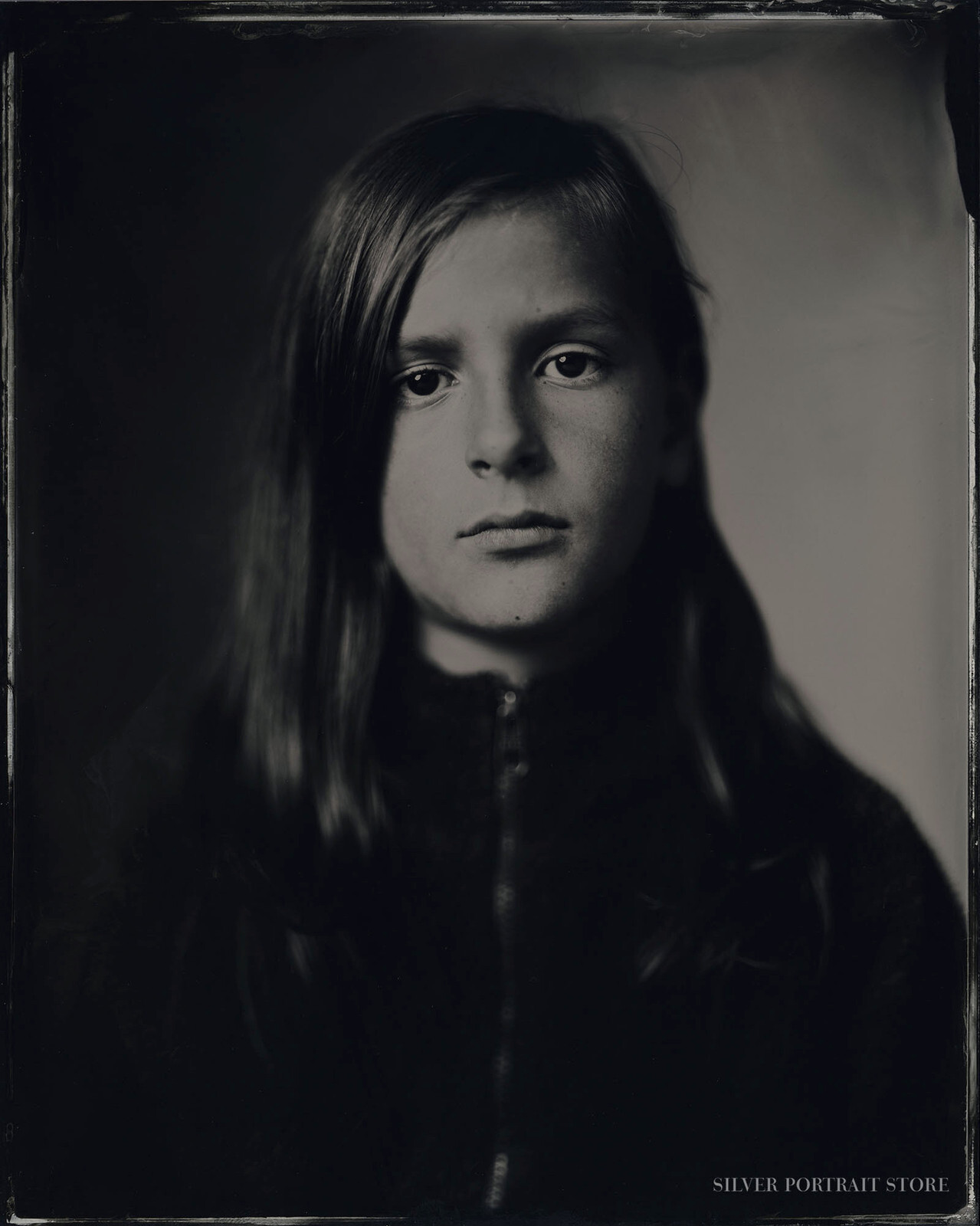 Hidde-Silver Portrait Store-scan from Wet plate collodion-Tintype 20 x 25 cm.