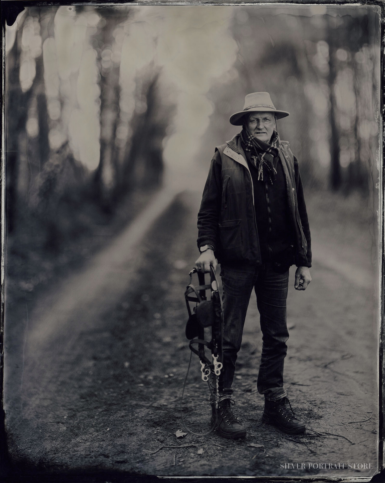 Henk Scholten Beuningen-Silver Portrait Store-scan from Wet plate collodion-Tintype 20 x 25 cm.