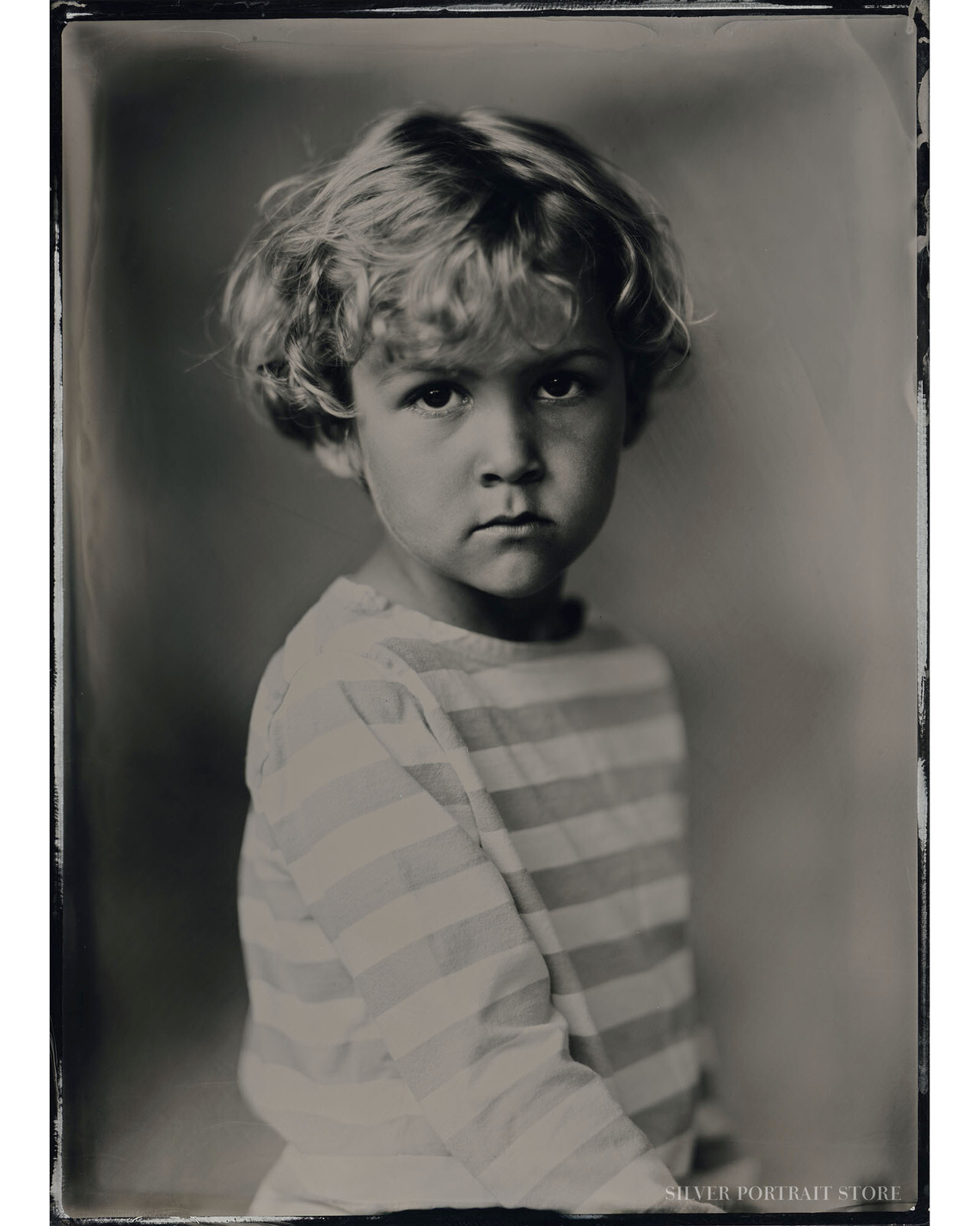 Max-Silver Portrait Store-scan from Wet plate collodion-Tintype 13 x 18 cm.