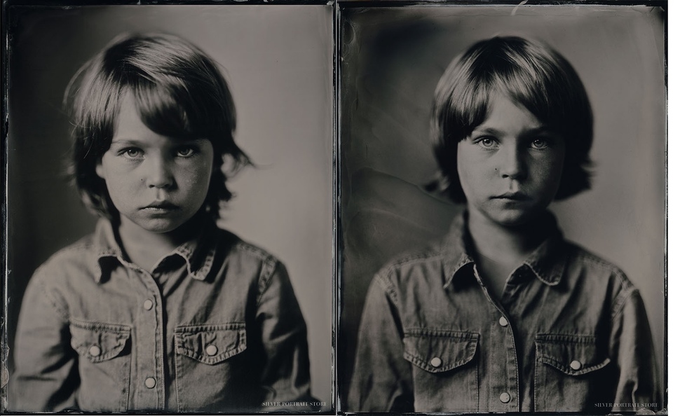 After 2 years Vincent and his family from Switzerland came along for his second Silver Portrait Tintype session.