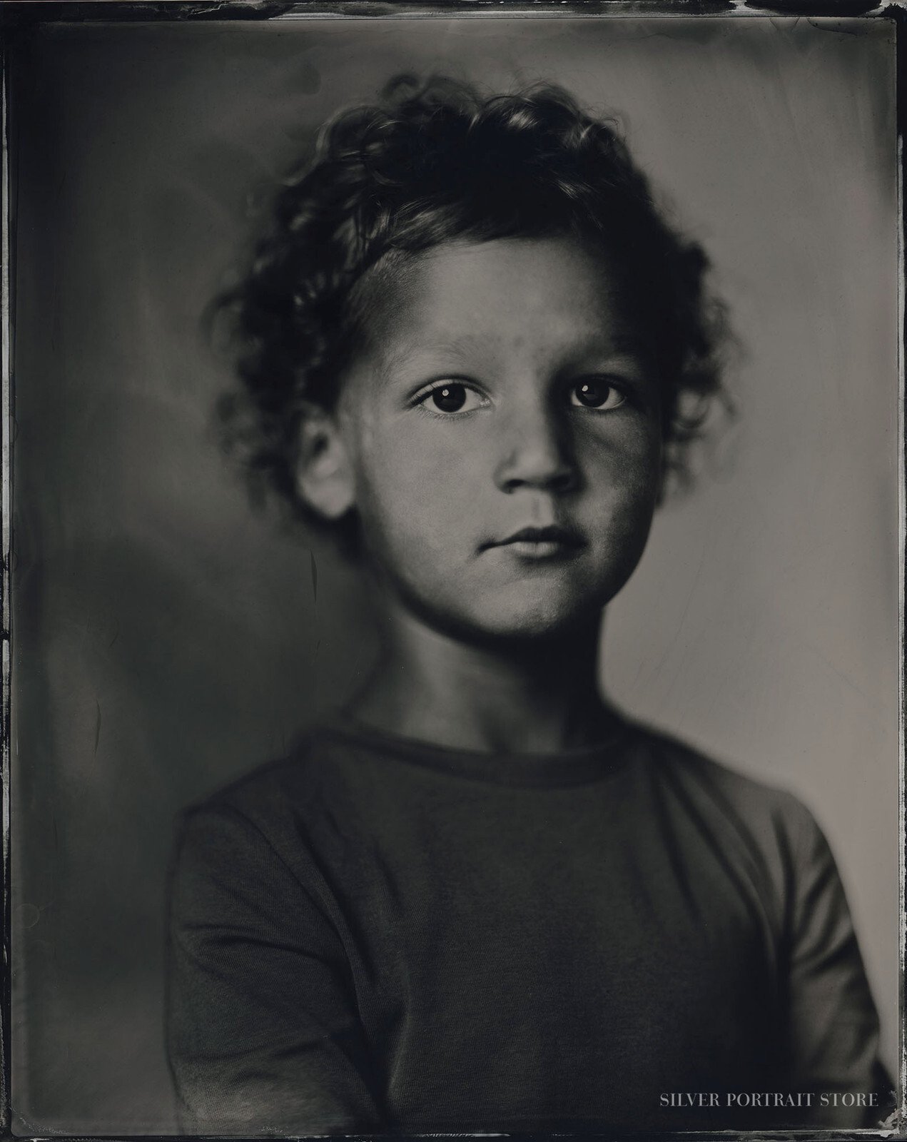 Daan-Silver Portrait Store-scan from Wet plate collodion-Tintype 20 x 25 cm.
