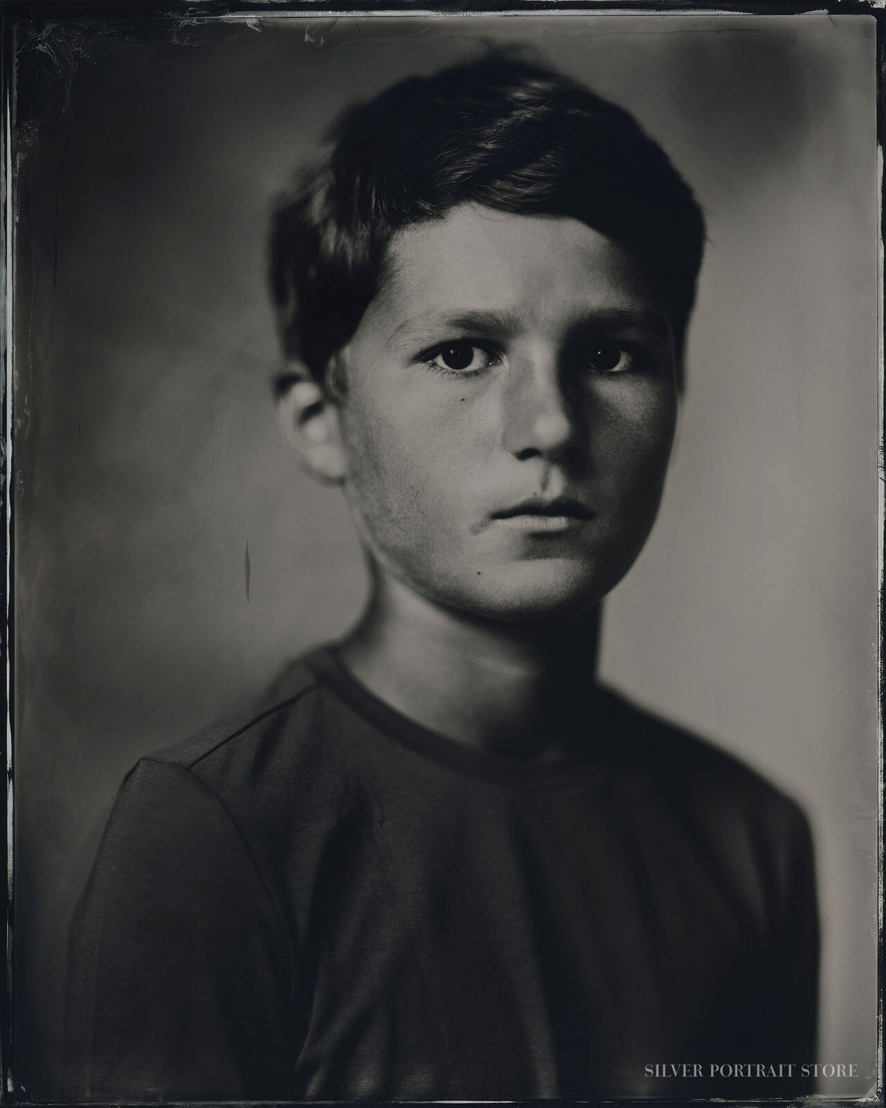 Merijn-Silver Portrait Store-scan from Wet plate collodion-Tintype 20 x 25 cm.