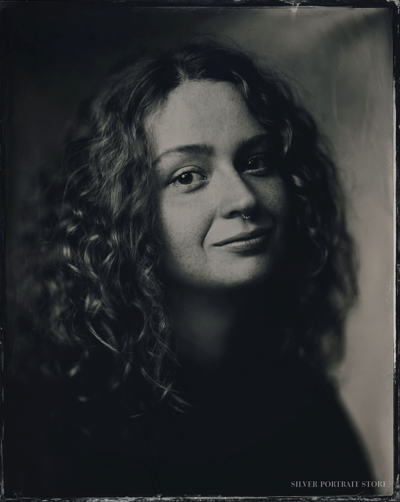Sarah-Silver Portrait Store-scan from Wet plate collodion-Tintype 20 x 25 cm.