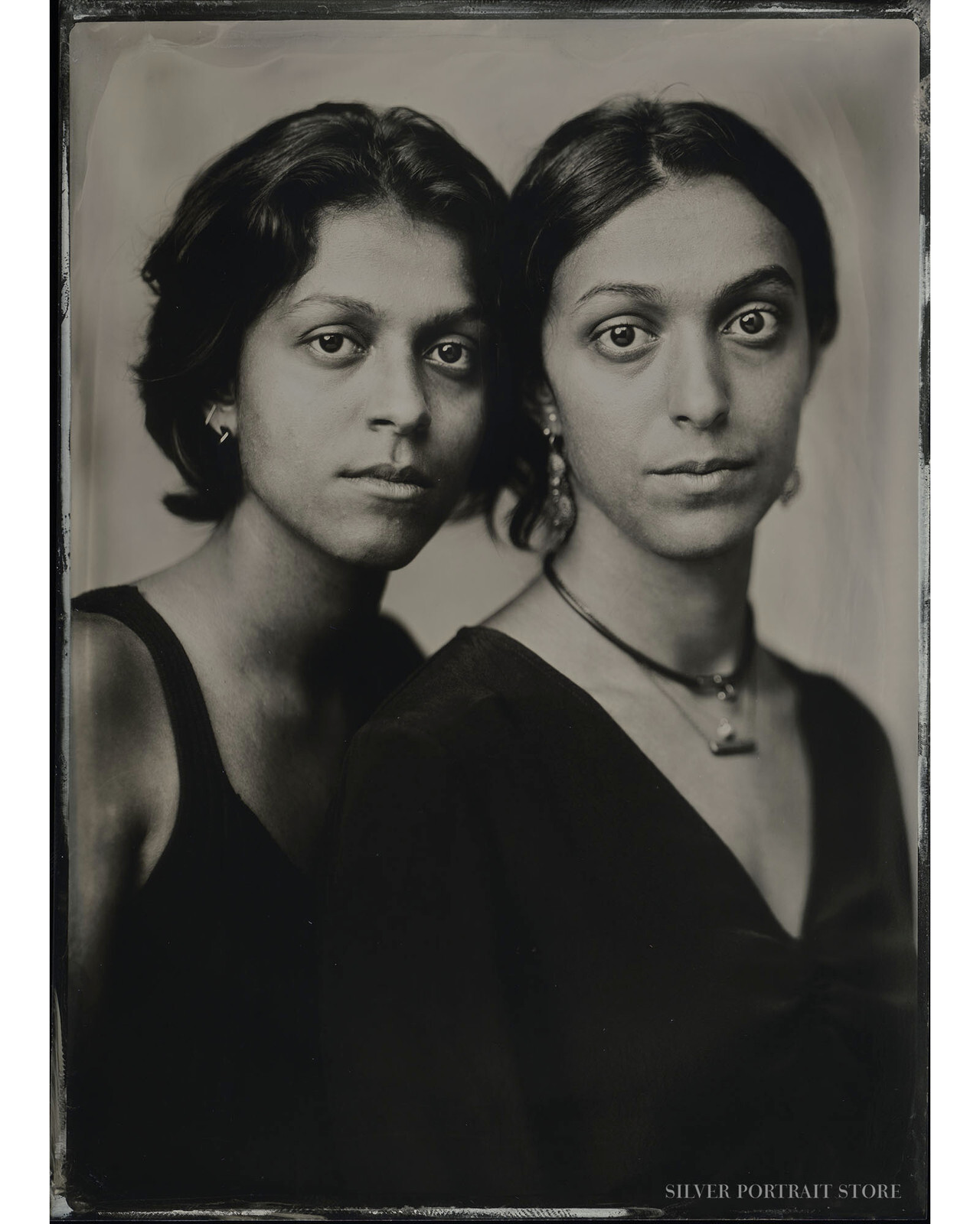 Maria & Mariana-Silver Portrait Store-Wet plate collodion-Tintype 13 x 18 cm.