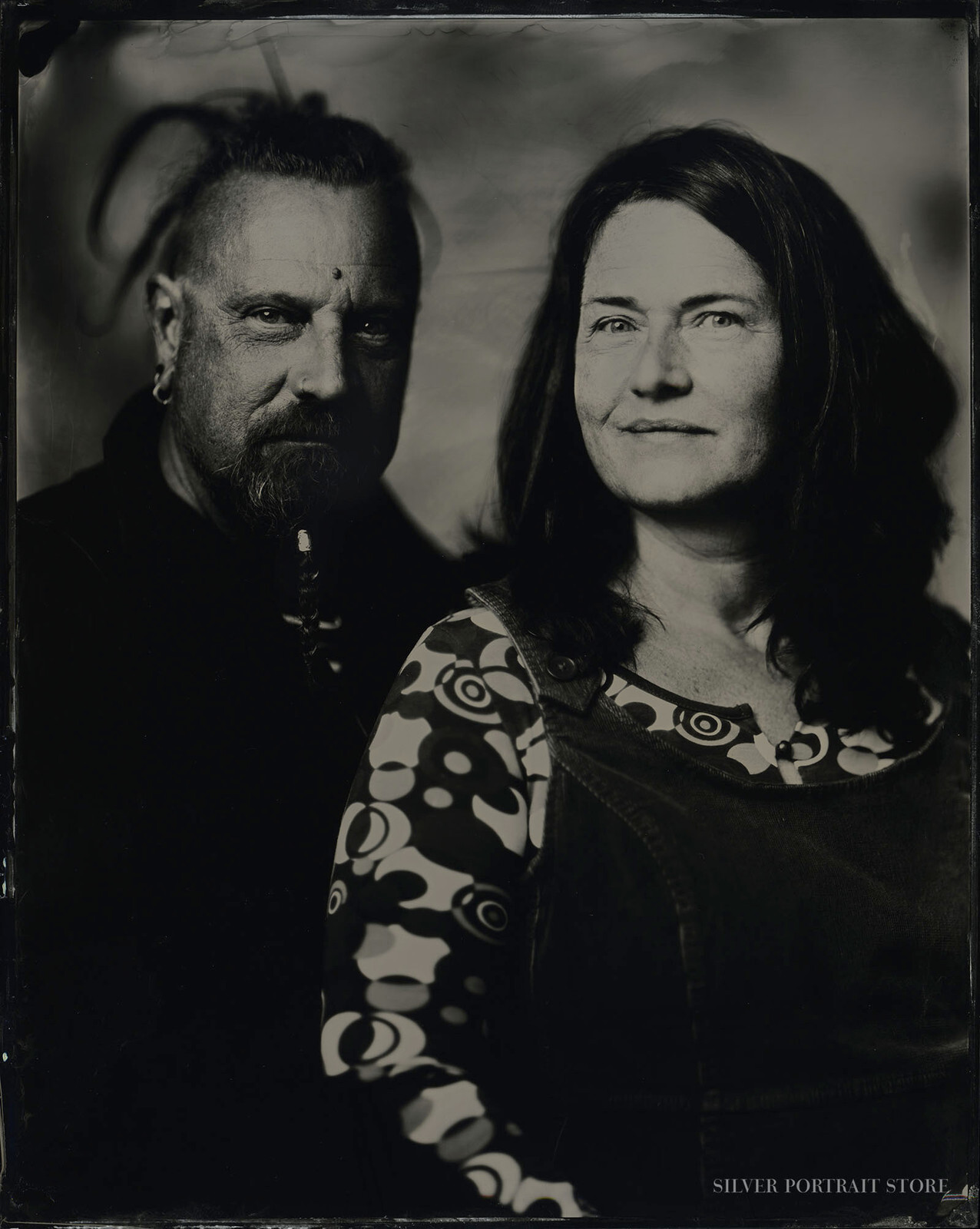 Arne & Pam-Silver Portrait Store-Wet plate collodion-Tintype 20 x 25 cm.