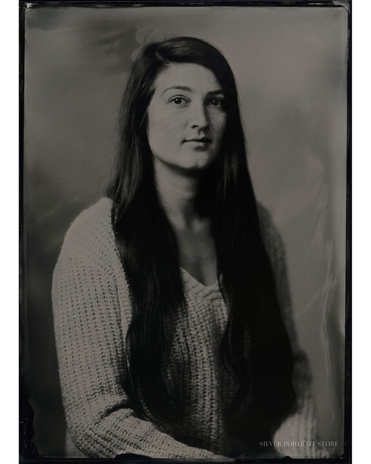 Eva -Silver Portrait Store-Wet plate collodion-Black glass Ambrotype 13 x 18 cm.jpg