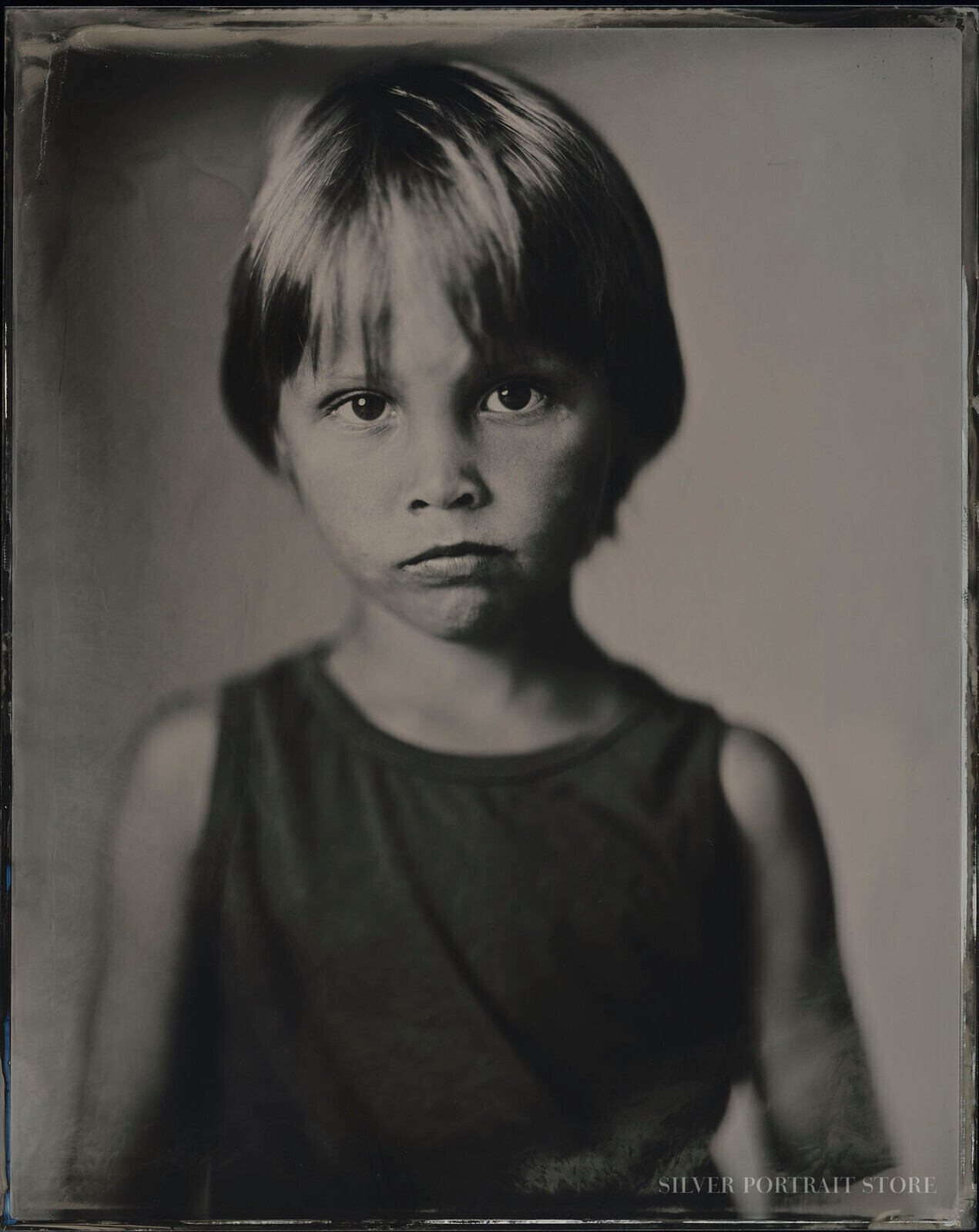 Julius-Silver Portrait Store-Wet plate collodion-Tintype 20 x 25 cm.
